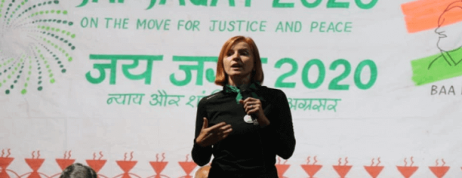 Sigue la participación de nuestra Presidenta Lorena Julio, vocera para Hispanoamérica, en la marcha global Jai Jagat 2020