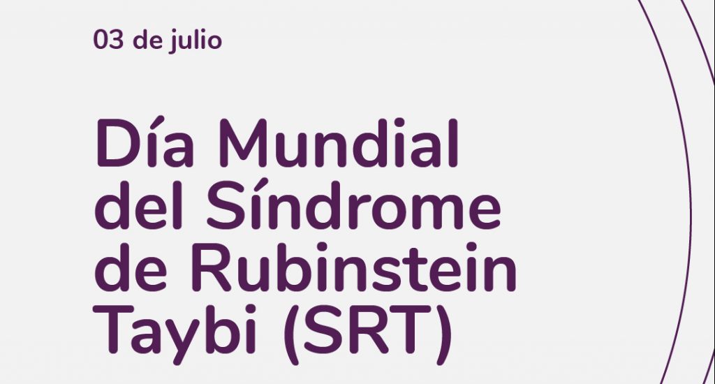 Imagen en fondo blanco, en el centro día mundial del SRT. Logotipo Fundación Comparlante.