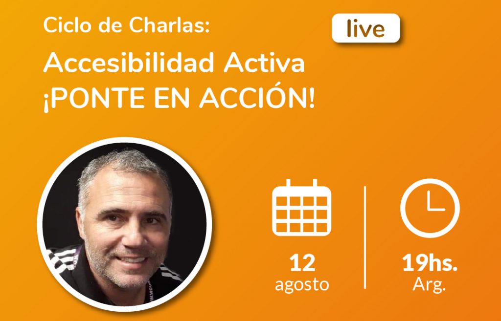 Imagen de ciclo de charlas accesibilidad activa. Andrés Buey, especialista en deportes adaptado.