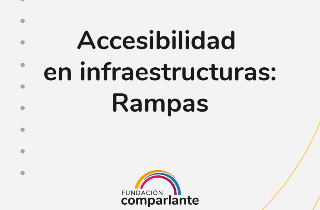 Imagen donde se lee "Accesibilidad en infraestructuras: Rampas". Debajo, el logo de Fundación Comparlante.