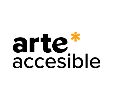Logo de "Arte Accesible", sobre la palabra "arte" se encuentra un pequeño asterisco amarillo.
